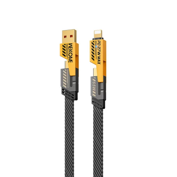 Cablu Wekome WDC-25 Mecha Gen 4in1 (65W+PD27W) [Yellow]